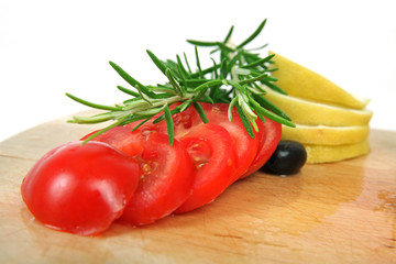 Tomaten, Oliven, Zitronen etc.