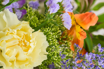 close-up flower bouquet, background