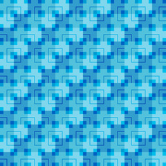 Seamless blue pattern with square elements