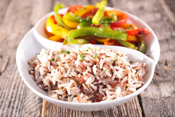 rice and bell pepper