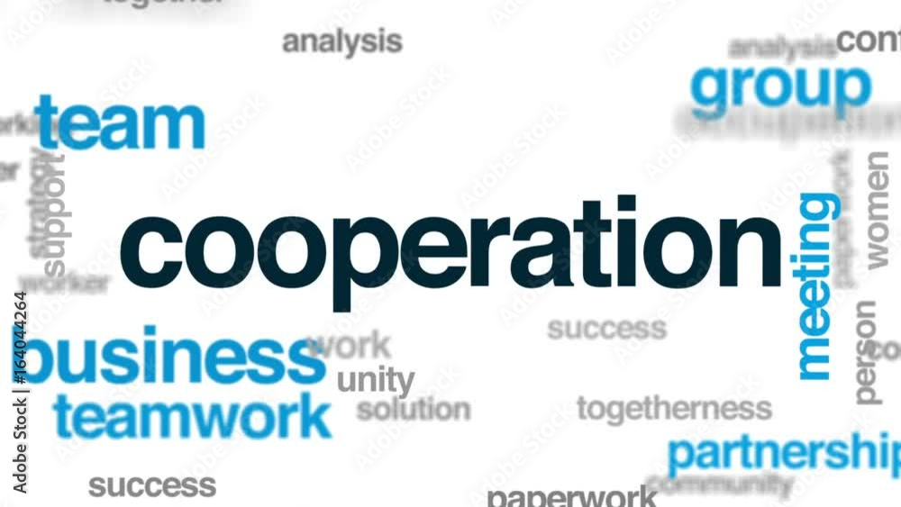 Poster cooperation animated word cloud, text design animation.