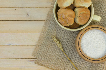 Home cooked biscuits and wheat