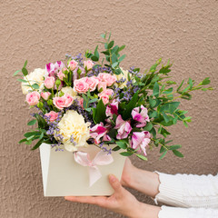 box with flowers