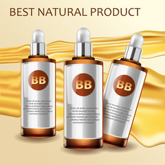 Vector illustration, best care cosmetic natural product