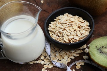 oat flakes with milk
