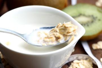 oat flakes with milk