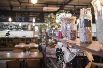 Interior and decor of a modern bar