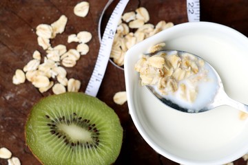 oat flakes with milk