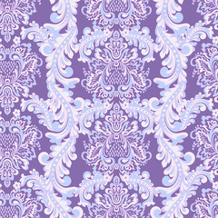 Vector seamless wallpaper. Classic Baroque floral ornament. Vintage pattern