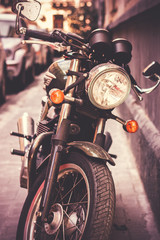 Fototapeta premium Close up motor cyle from front