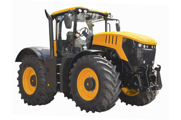 Agricultural tractor isolated on a white background