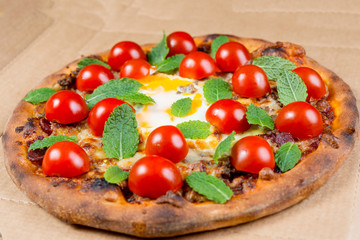 tasty pizza on a the table