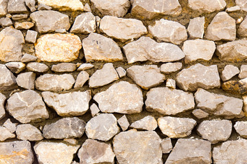 Wall made of granite stones as background