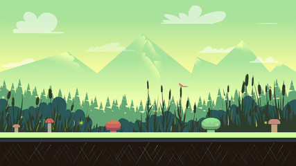 Nature landscape in green colours