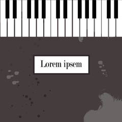 Piano recital poster, leaflet or invitation design template.