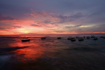 Sunsets over the Indian Ocean can be quite spectacular in Sri Lanka.