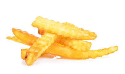 French fries isolated on white