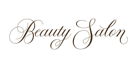 Beauty Salon Signboard. Vector lettering label design