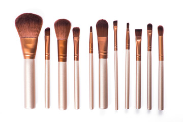 set cosmetic brush for beauty makeup