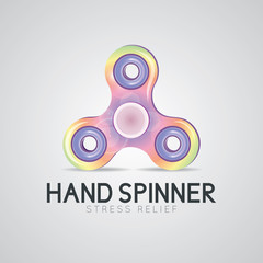 Colorful hand spinner fidget toy. Hand fidget spinner toy stress and anxiety relief 