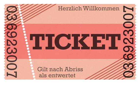 Ticket Eintrittskarte Eintritt Abendkasse Vintage Design Retro-Ticket - Ticket Shop - Webshop Online-Shop 