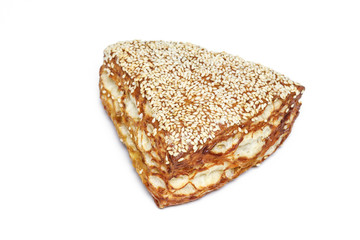 Frisch gebackenes Sesambrötchen