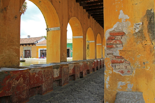 La Union water tank in Antigua, Guatemala, Central America