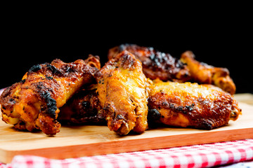 wonderful fried chicken wings on table