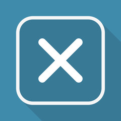 Fototapeta premium Przycisk aplikacji z cieniem - krzyżyk - źle