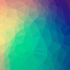 Multicolor polygonal illustration, which consists of triangles. Geometric background in Origami style with a gradient. Triangular design for your business. Rainbow, spectrum image.  