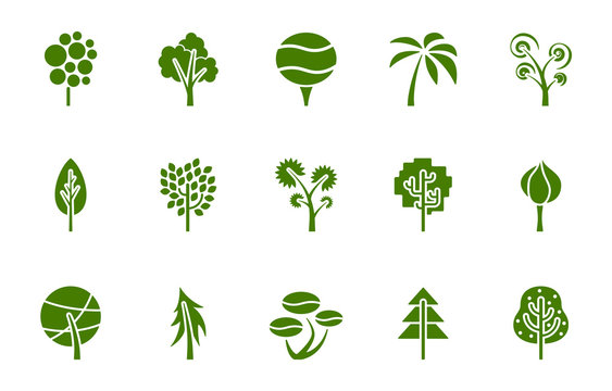 Bäume Iconset - Grün