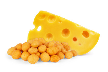 Cheese Balls isolated on white background