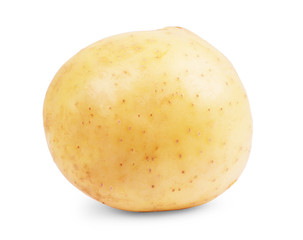 New potato isolated on white background close up
