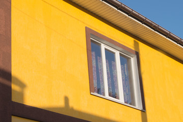 Bright yellow private house