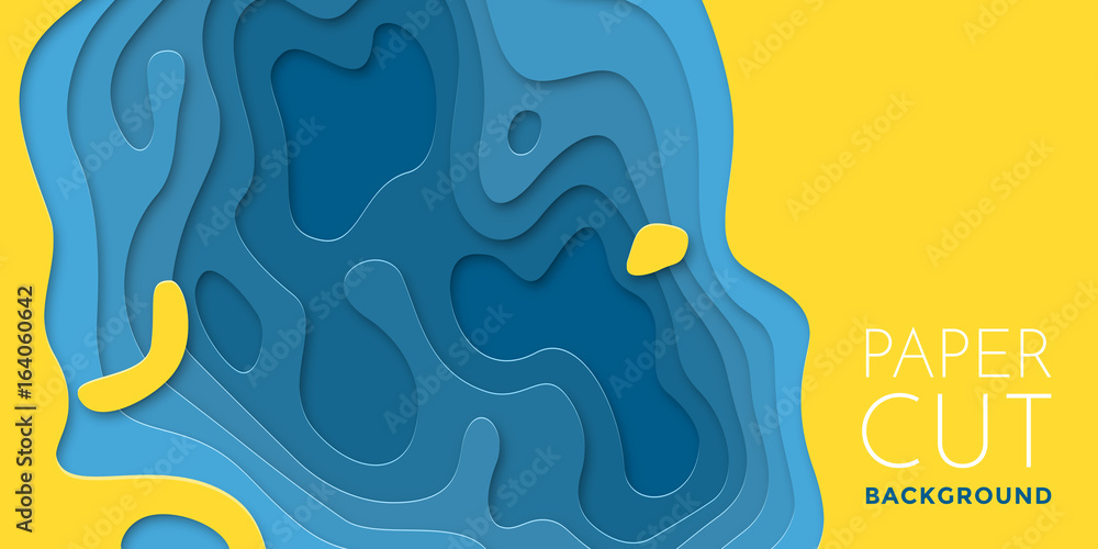 Poster color layers paper 3d papercut multi paper cut vector background banner texture
