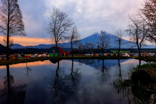 Fumoto para camping  with mt. Fuji view