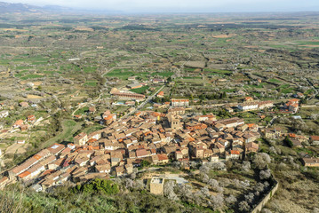 sight of the town of Poza de la Sal in the province of Burgos, Castile and Leon, Spain.