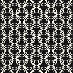 Vector seamless pattern, lace texture, tissue, weave. Delicate background with thin curved lines. Abstract monochrome ornate illustration, repeat tiles. Dark design for decor, fabric, cloth, package