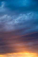Clouds at sunset as background