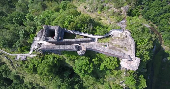 Fortress Poenari. Aerial View