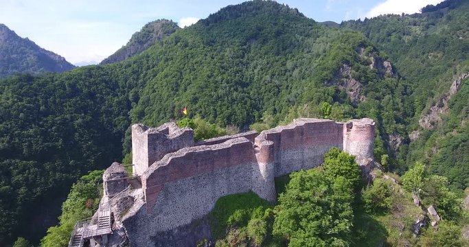 Fortress Poenari. Aerial View