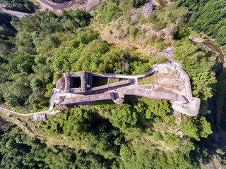 Fortress Poenari. Aerial View