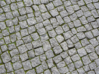 Paving Stones With Moss In The Gaps, Background Texture