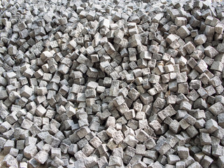 Building Material: Heap of Paving Stones, Background Texture