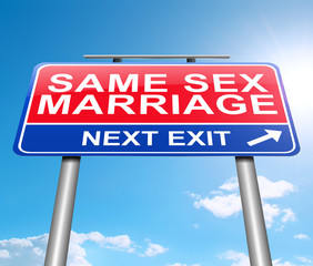 Same sex marriage concept.