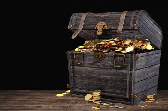 Open Treasure Chest Filled With Gold Coins Images – Browse 697 Stock  Photos, Vectors, and Video
