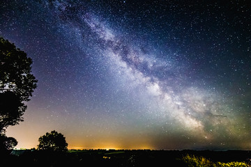 Fototapeta na wymiar Milky Way Galaxy over Southern Somerset in the UK 