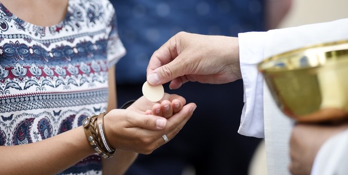 Hostie Heilige Kommunion Gottesdienst