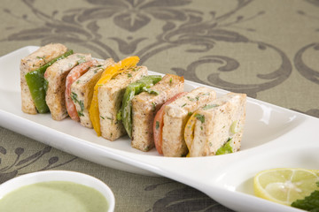 Paneer Tikka or Cheese masala  Indian Dish