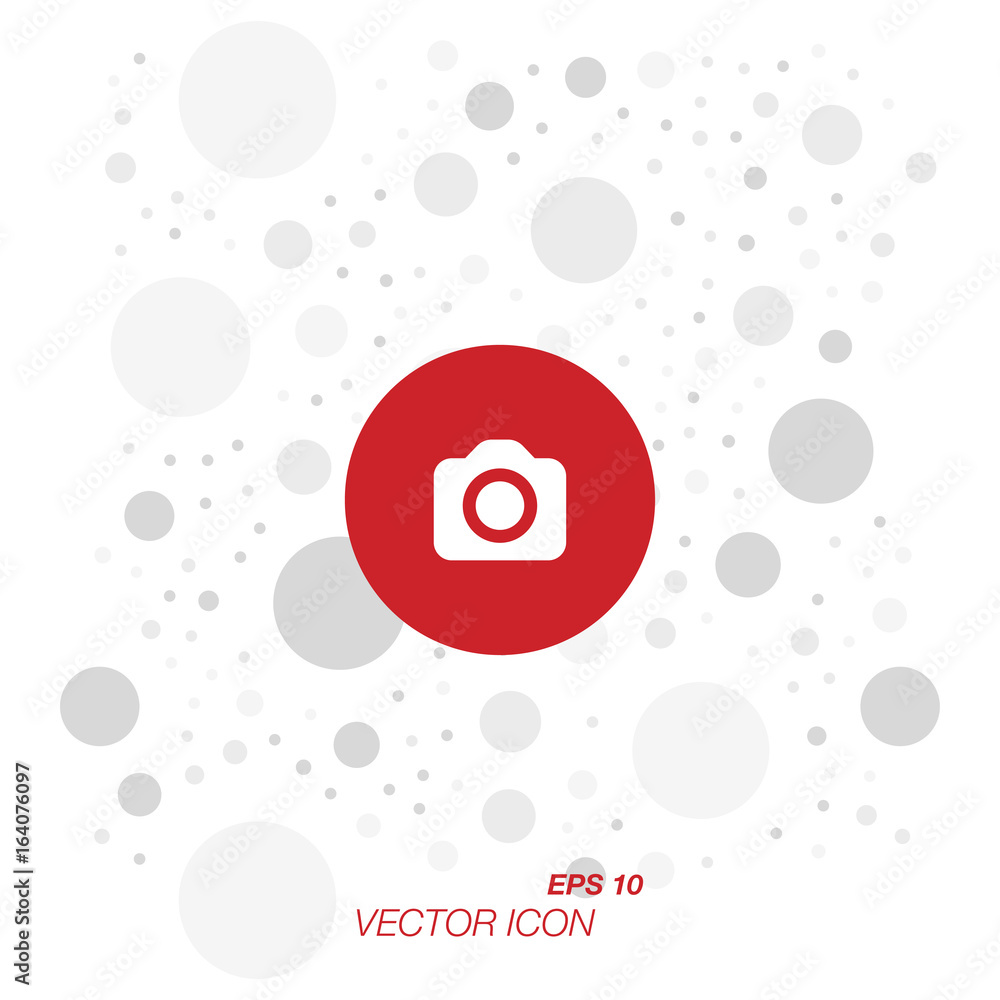 Poster camera icon in flat style isolated on white background. symbol for your web design and logo. vector 